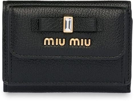 miu miu bow trifold wallet|Miu Miu Bow Embellished tri.